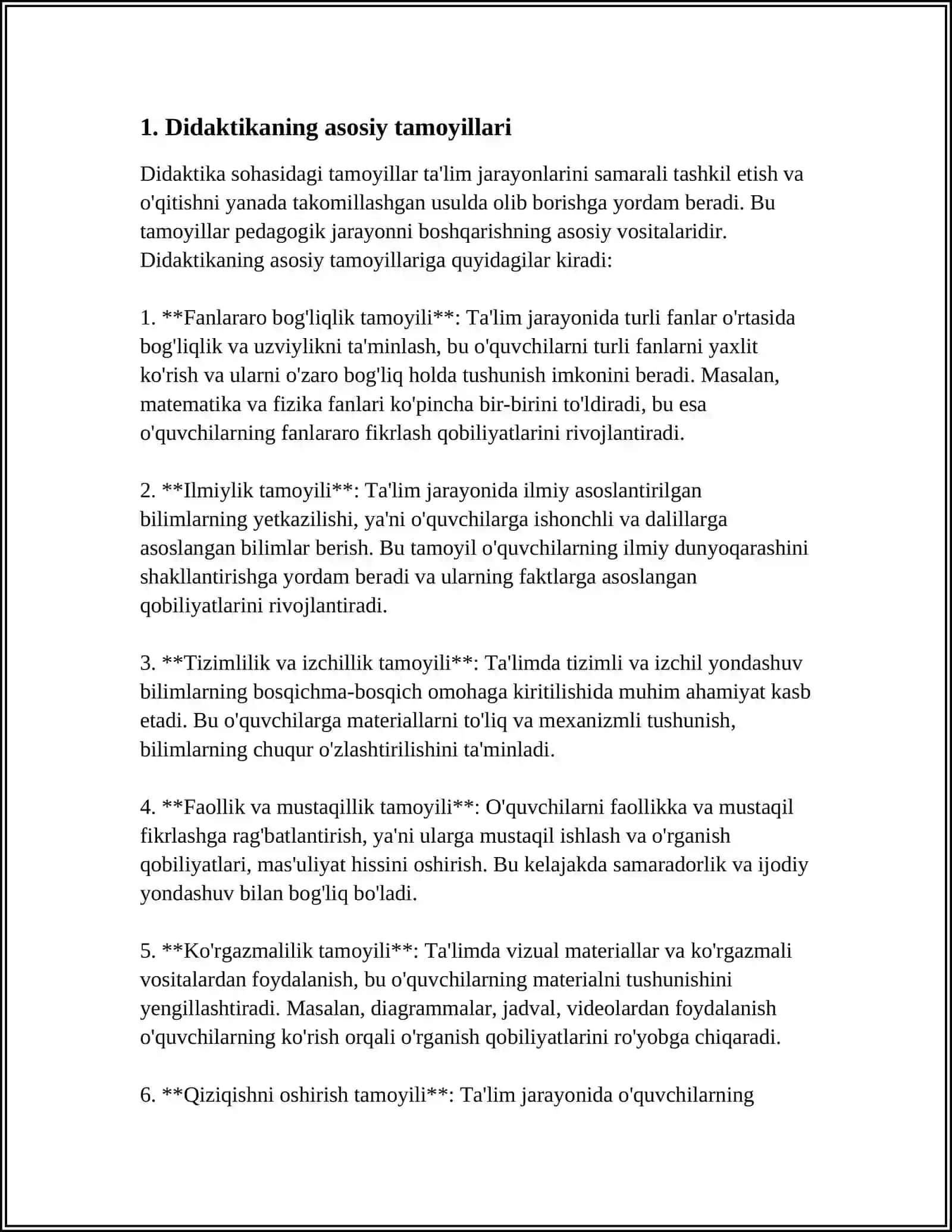 DIDAKTIKA - PEDAGOGIKA TAʼLIM NAZARIYASI 3
