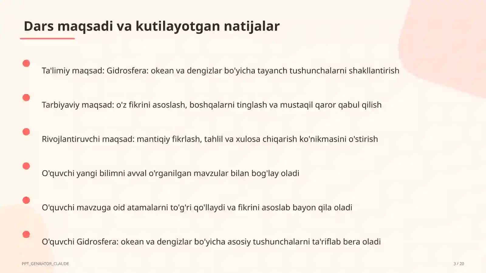 Gidrosfera: okean va dengizlar (6-sinf) 3