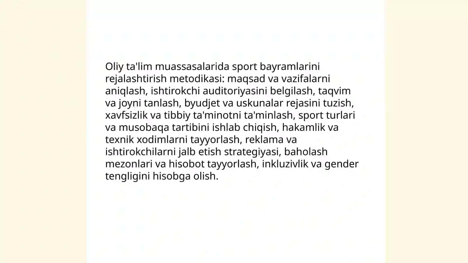 Oliy ta'lim muassasalaridagi talabalar sport bayramlari va sog‘lomlashtirish tadbirlarini tashkil etish va о‘tkazish metodikasi 3