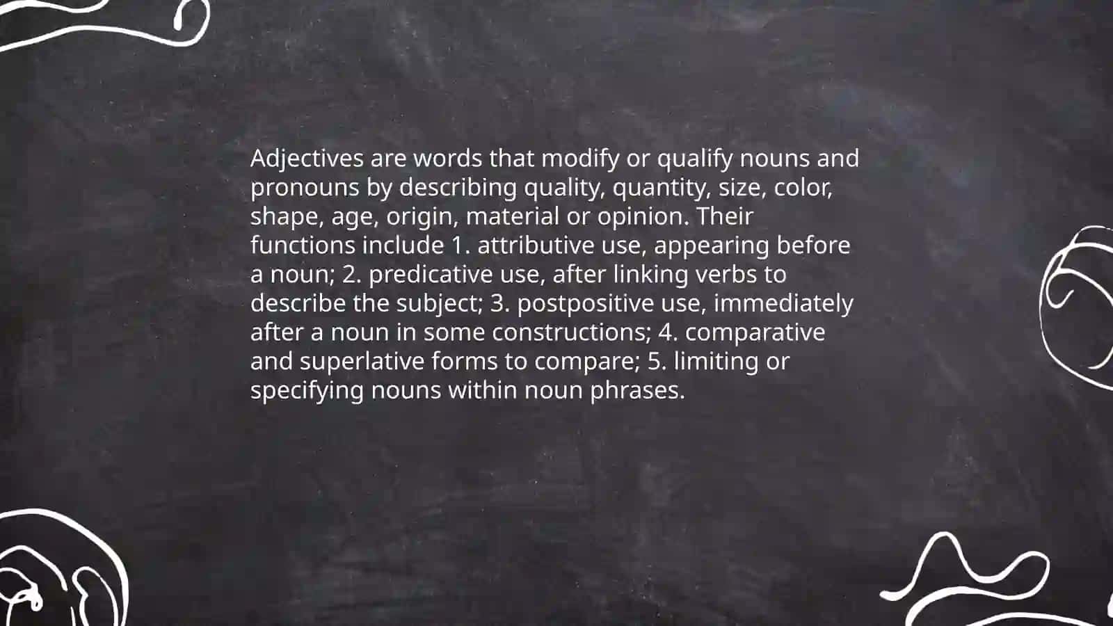 Adjectives va uning turlari 3