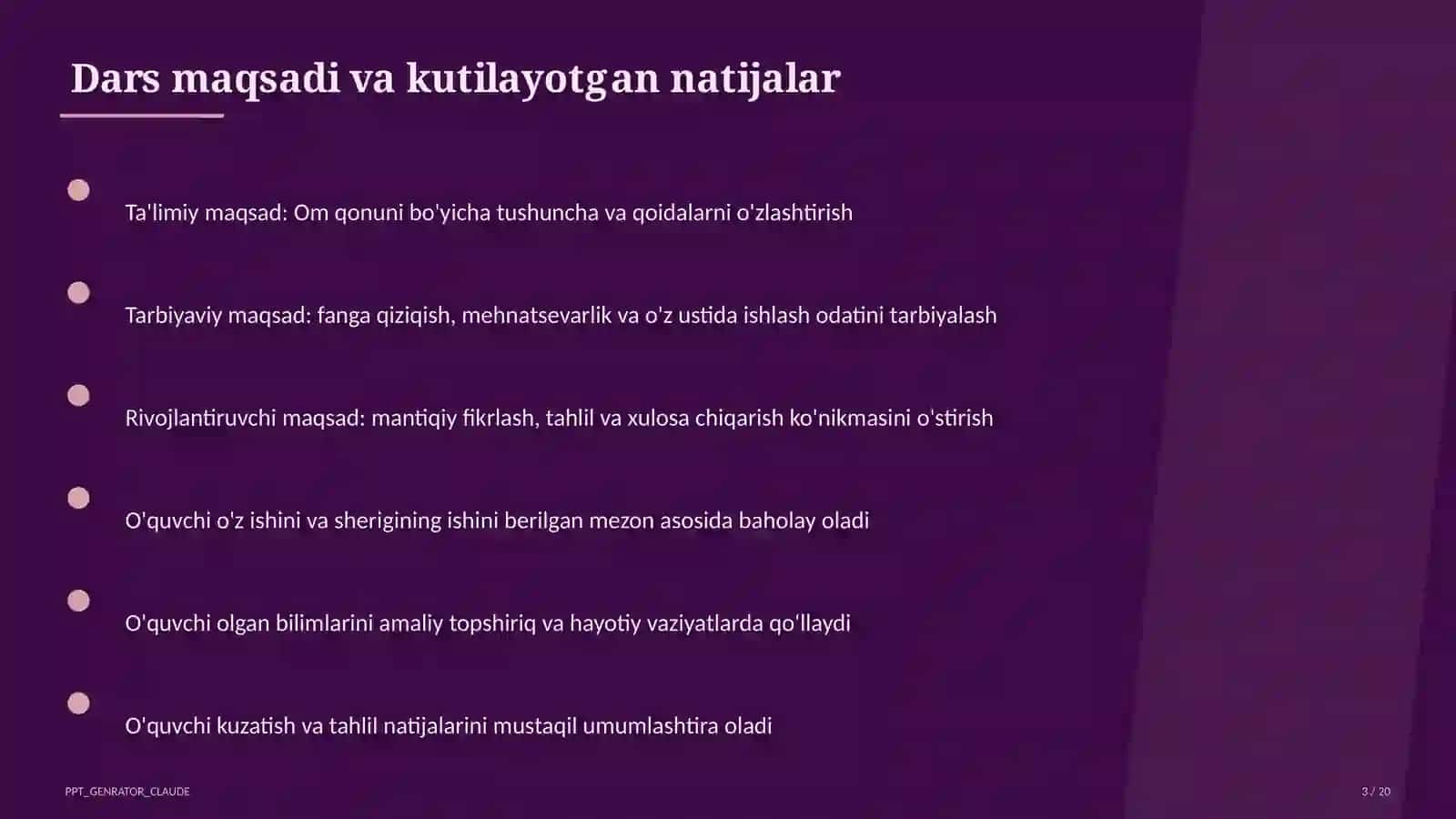 Om qonuni (8-sinf) 3