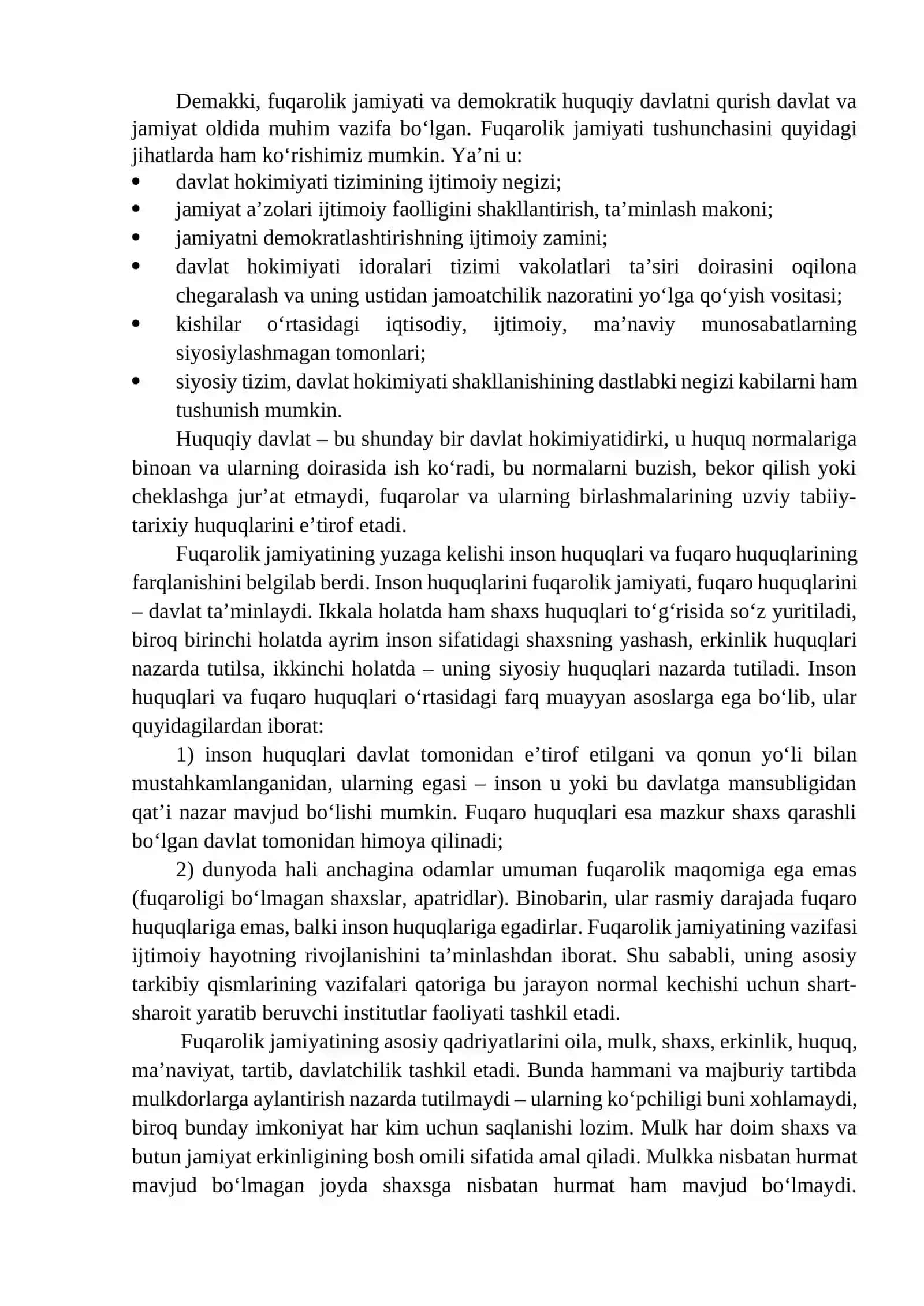 O‘zbekistonda demokratik, fuqarolik jamiyati asoslarining shakllanishi, amalga oshirilgan siyosiy islohotlar 3