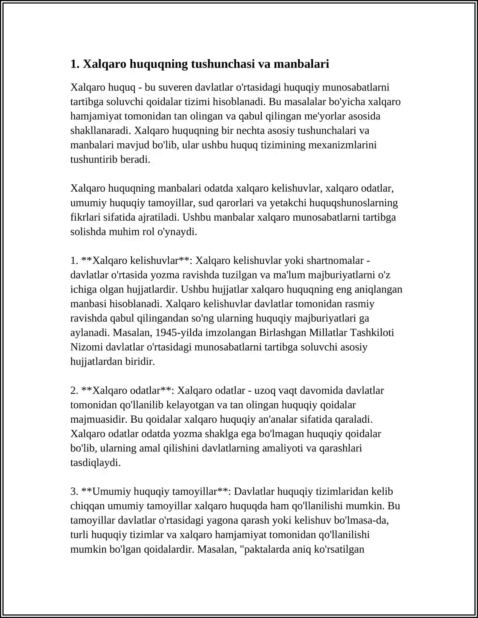 XALQARO BIRLIKLAR SISTEMASI 3