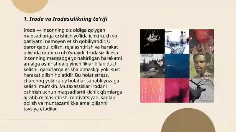 Iroda va Irodasizlik: xulq atvorning psixologik asoslari 3