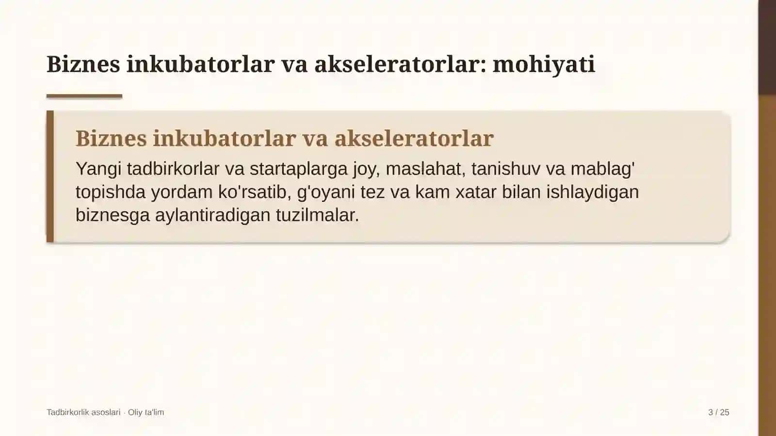 oftalmologiya klinikalarida biznes inkubatorlar va akseleratorlar faoliyati 1810 3