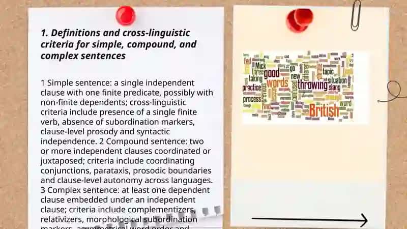 Simple, Compound, and Complex Sentences Across Languages 3