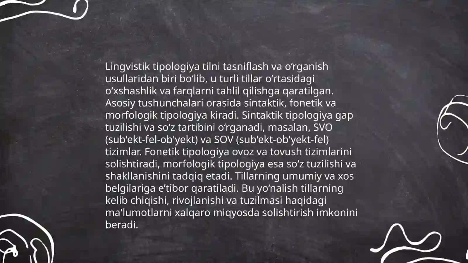 Lingvistik tipologiya tilshunoslik yoʻnalishi sifatida 3