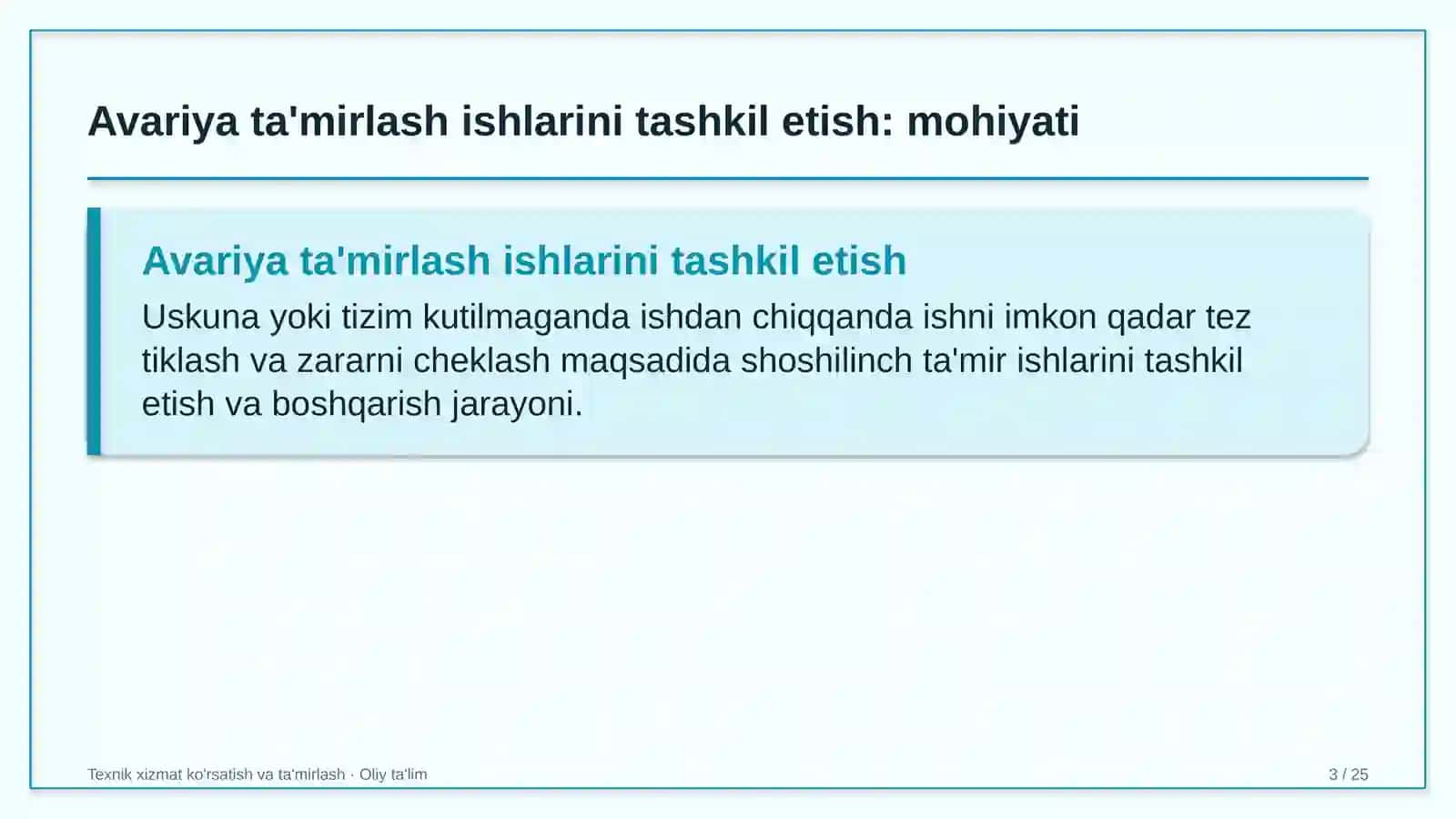Agrokimyo xizmatida avariya ta'mirlash ishlarini tashkil etish 3
