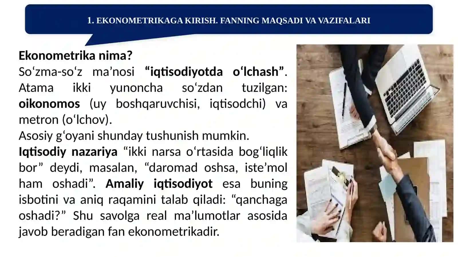 EKONOMETRIKAGA KIRISH 3