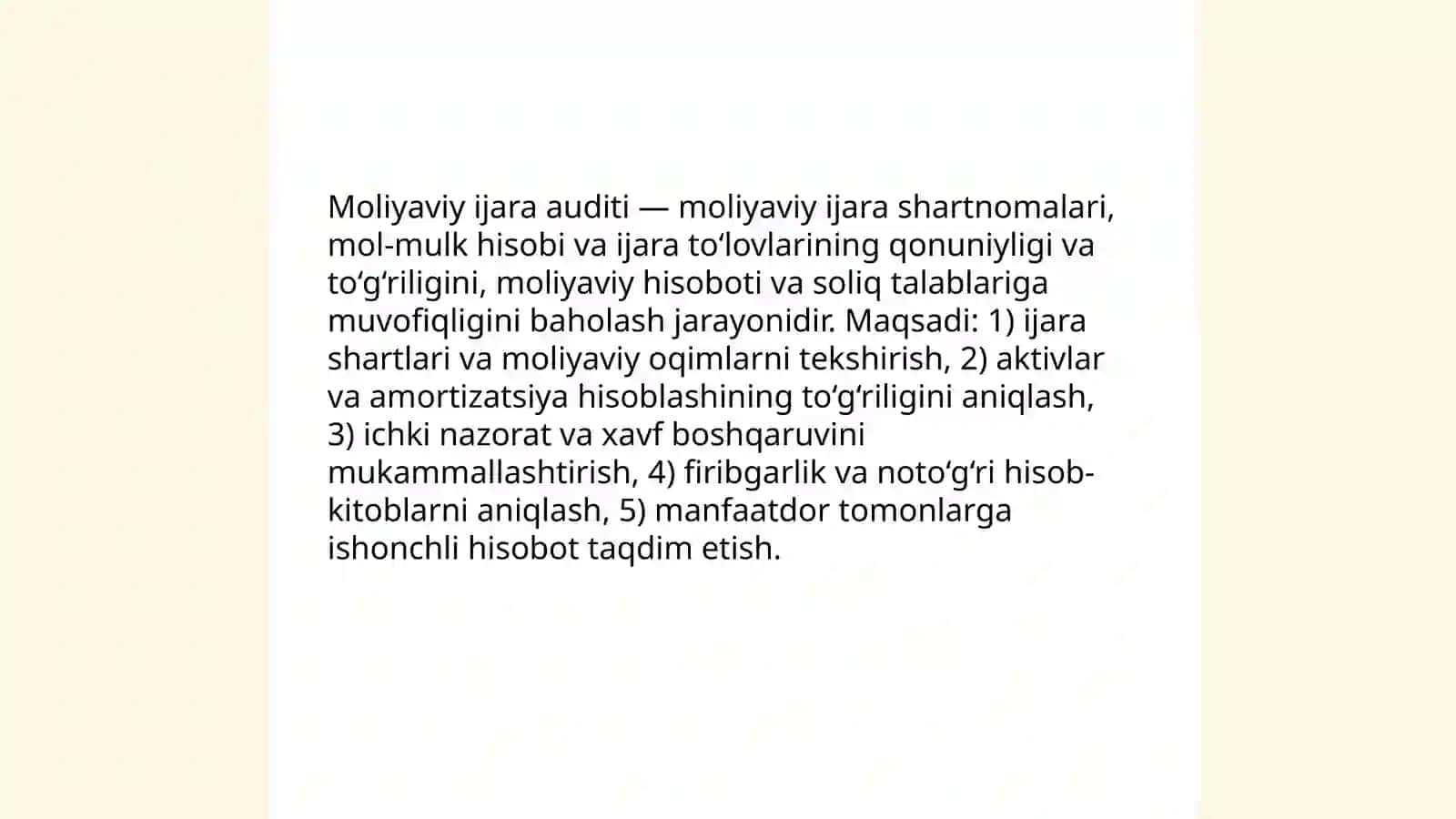 Moliyaviy ijara auditi 3