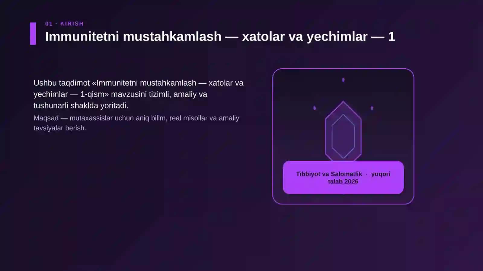Immunitetni mustahkamlash — xatolar va yechimlar — 1-qism 3
