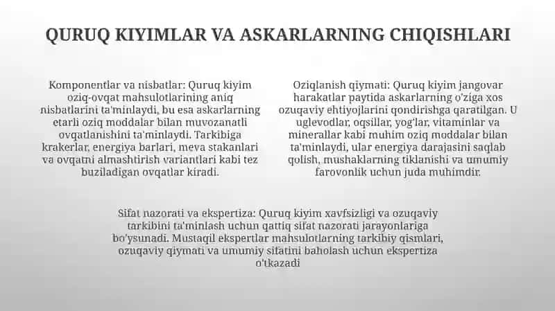 Askarlarning Quruq Payoklarini Tarkibidagi Maxsulotlarning Tola SfatliliginiExpertizaQlish 3