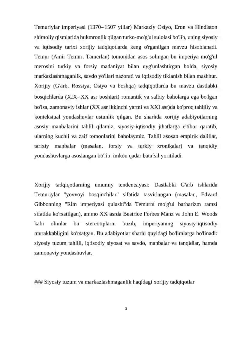 Temuriylar imperiyasi 3