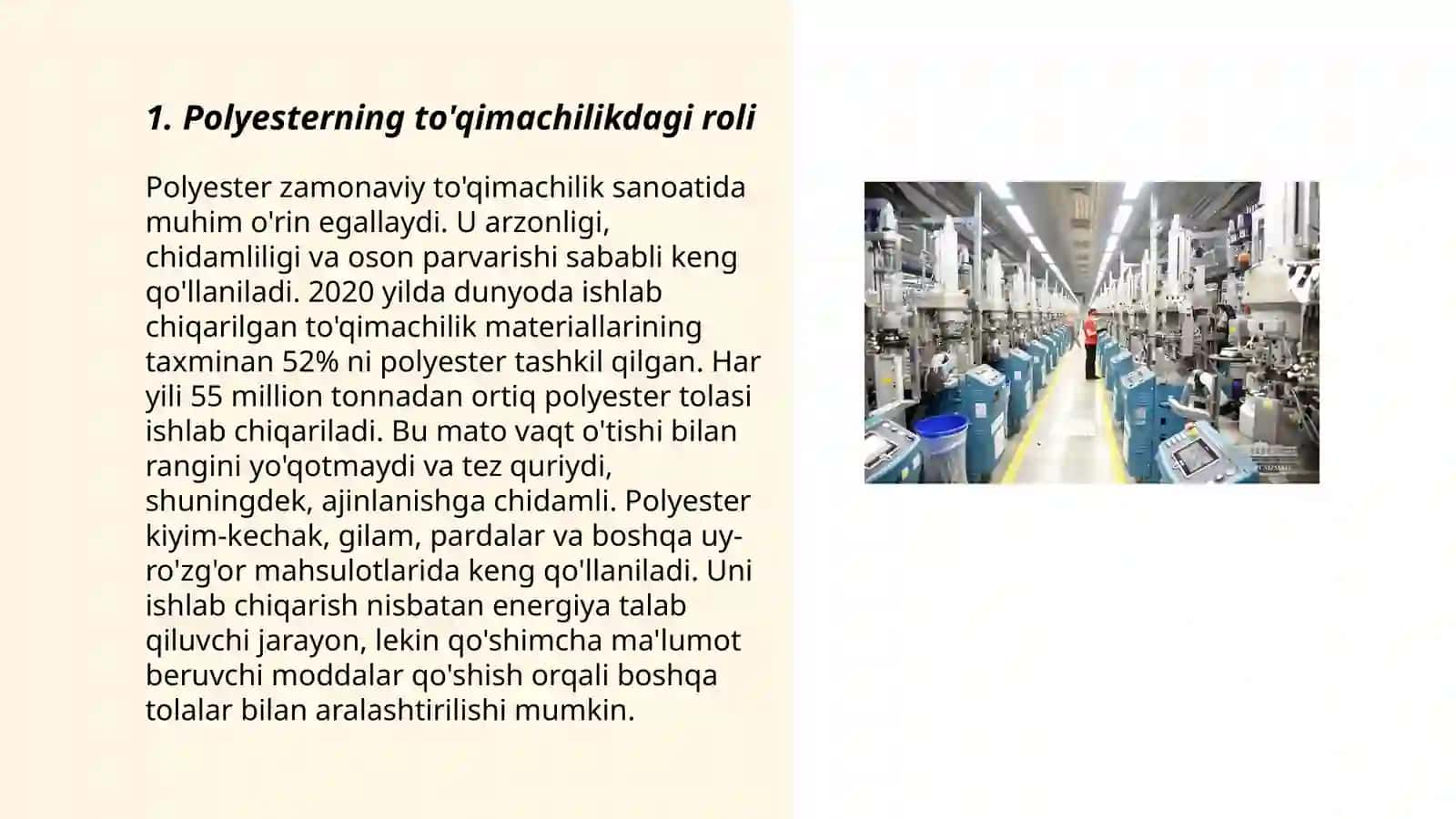 To'qimachilik va yengil sanoatda qo'llaniladigan eng muhim polimerlar 3