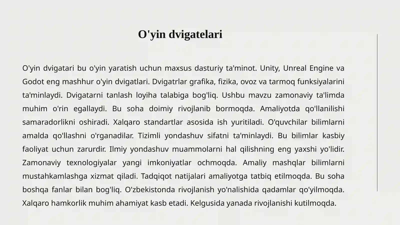 O'yin dizayni asoslari 3