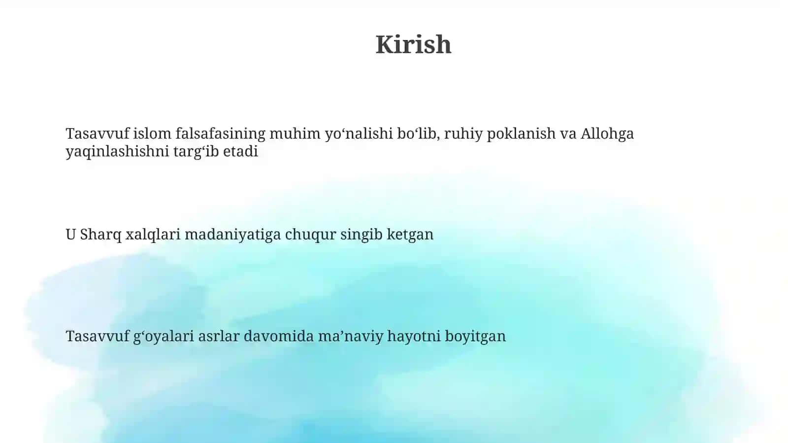Tasavvuf talimoti ning sharq madaniyatiga tasiri 3