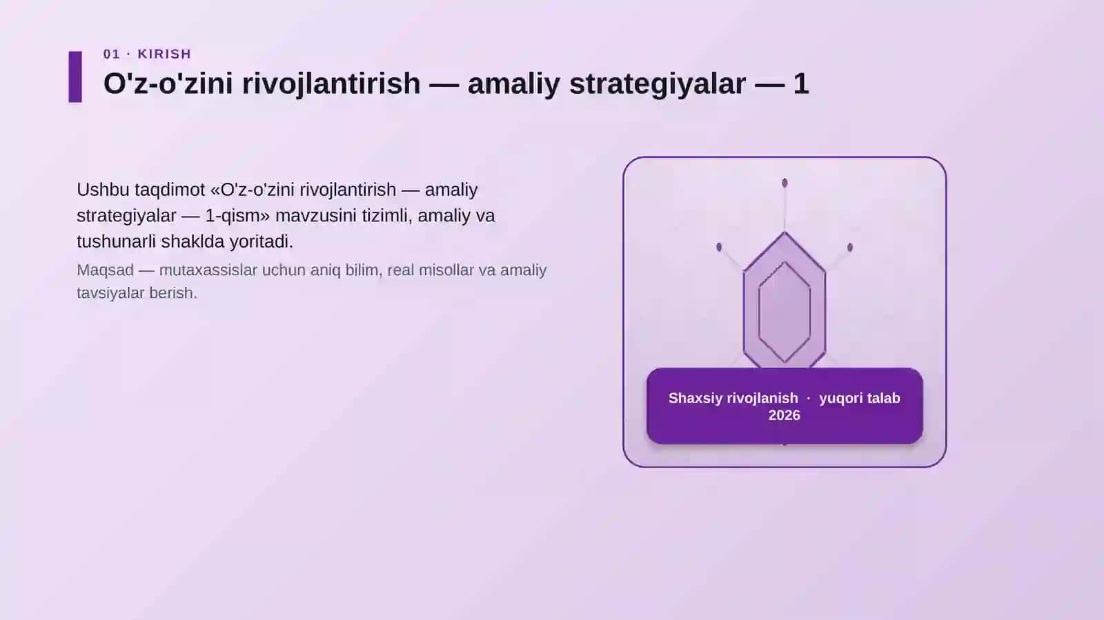 O'z-o'zini rivojlantirish — amaliy strategiyalar — 1-qism 3