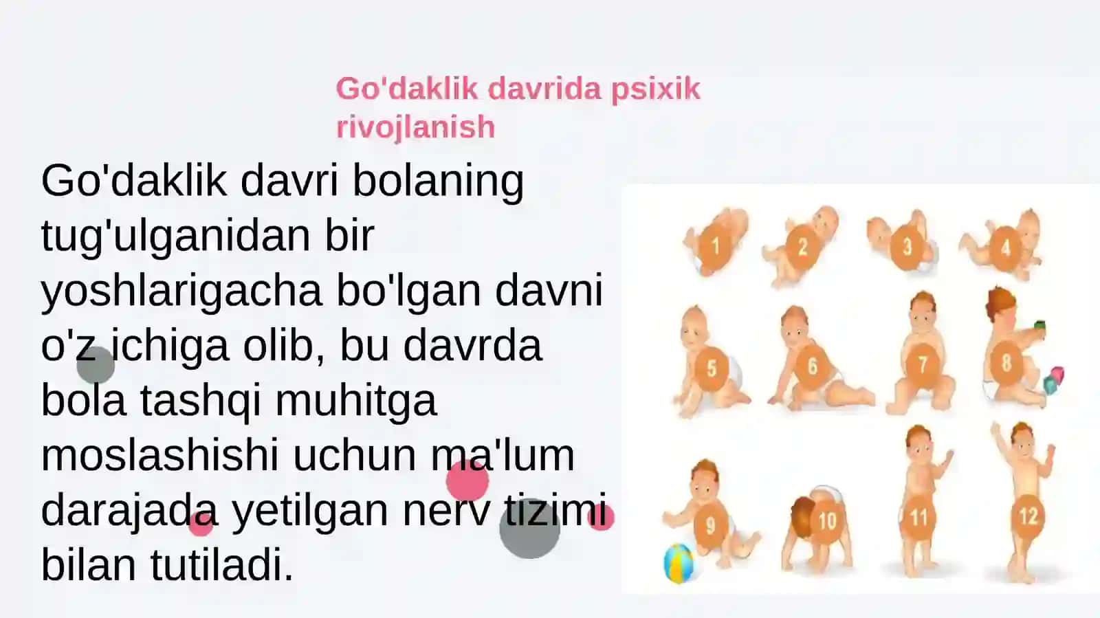 Ilk bolalik davrida fiziologik va jismoniy rivojlanish 3