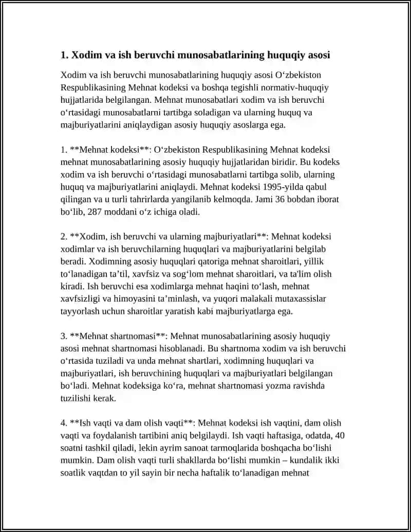 XODIMLAR VA ISH BERUVCHILARNING O'ZARO MUNOSABATI 3