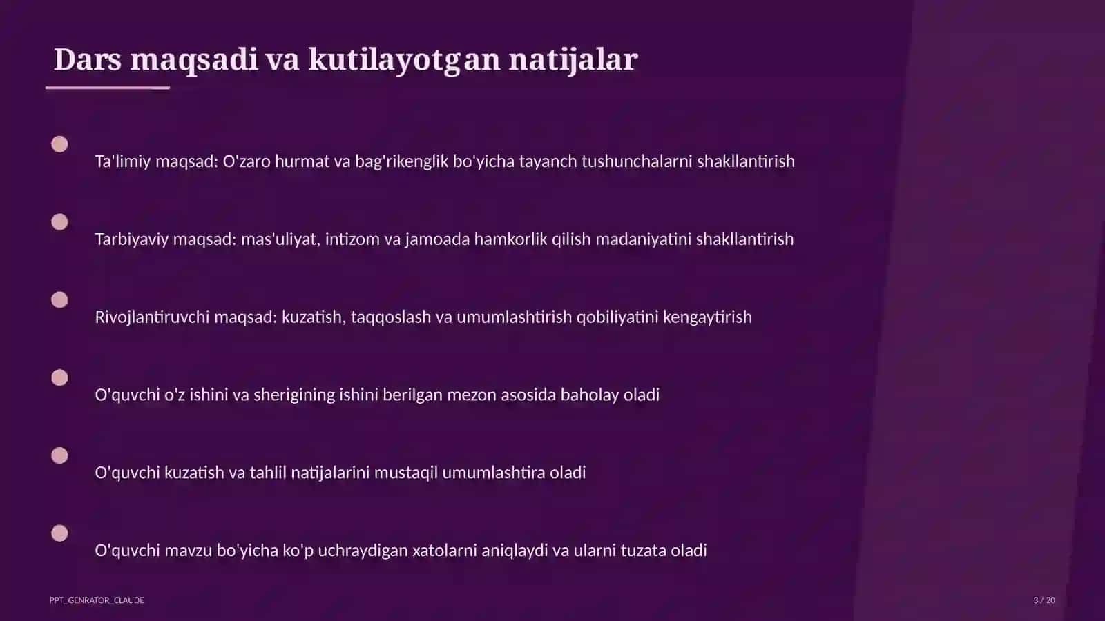O'zaro hurmat va bag'rikenglik (7-sinf) 3