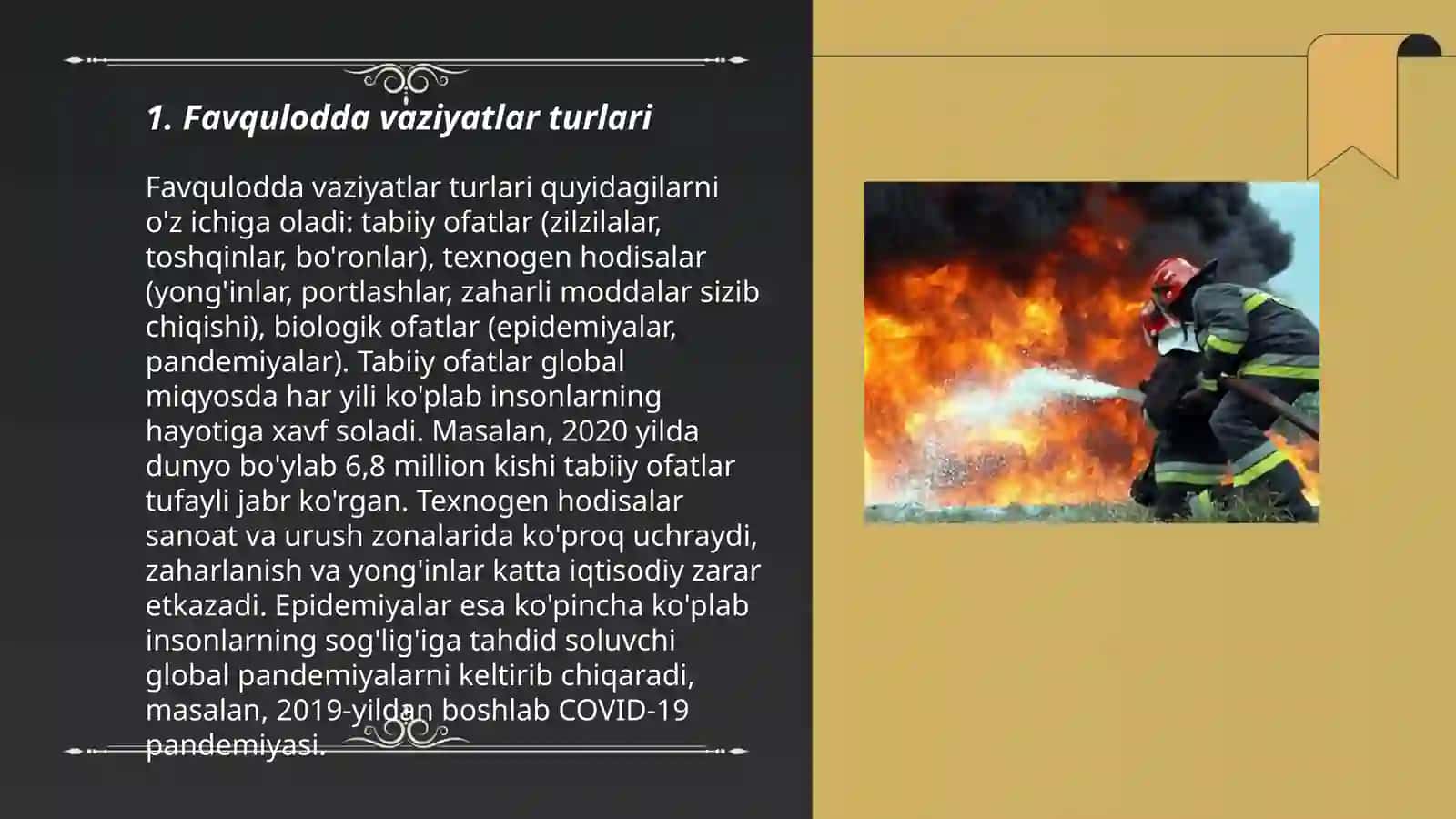 Favqulodda vaziyatlar turlari 3