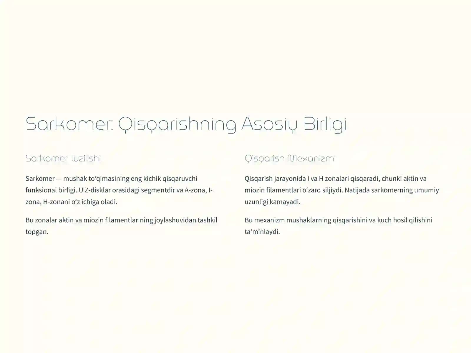 Mushak Qisqarish Mexanizmining Morfologik Asoslari: Kirish 3