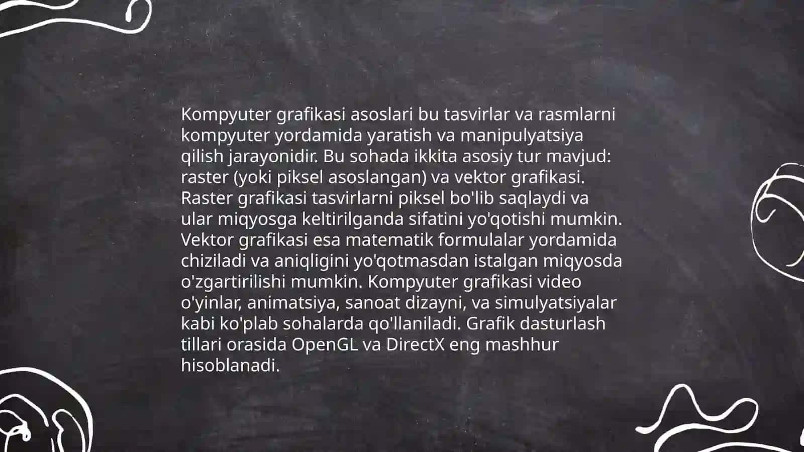 Kompyuter grafikasi asoslari 3