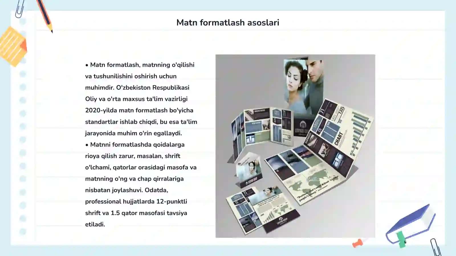Matn va sahifa maketini formatlash 3