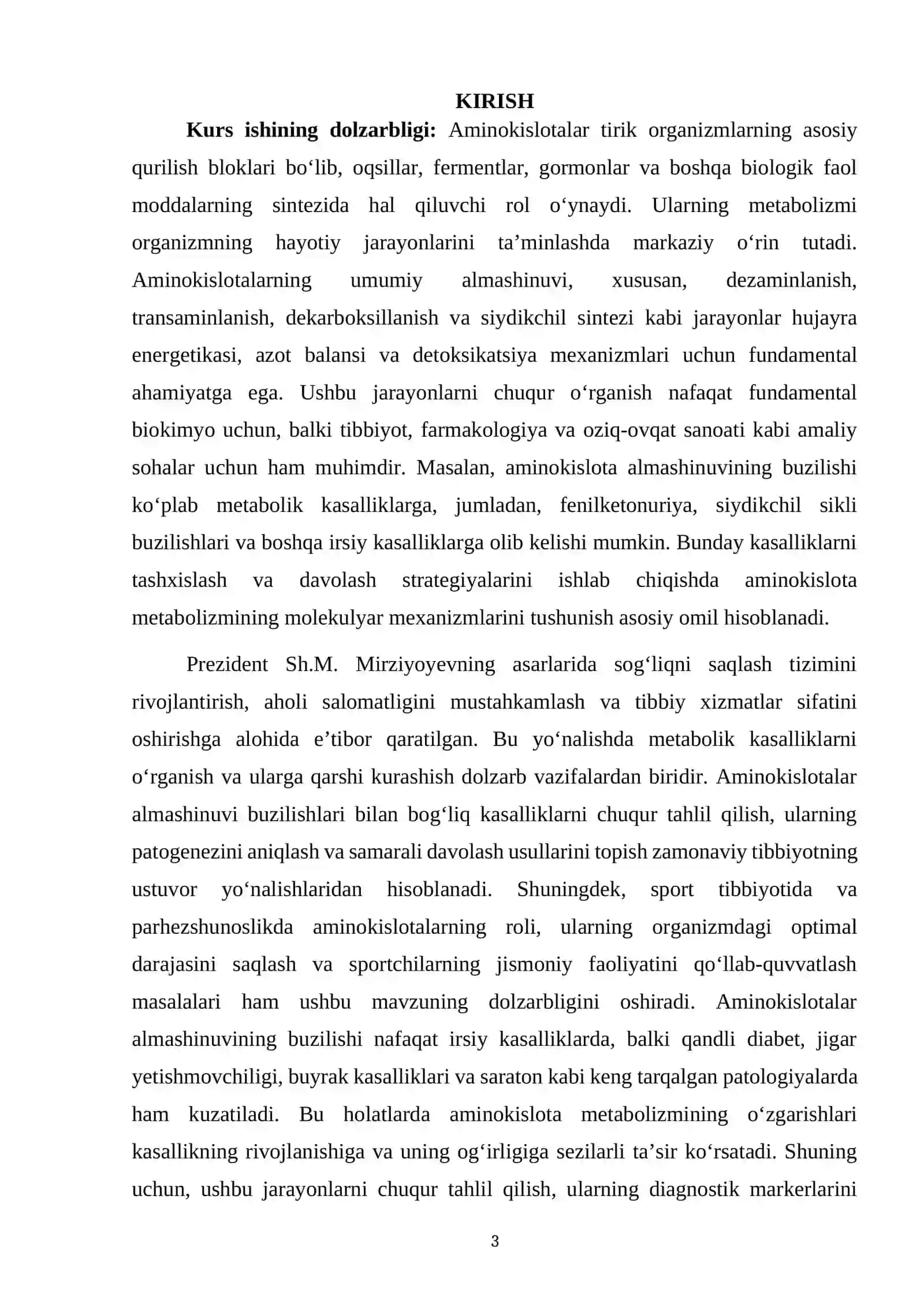 Aminokislotalar Almashinuvi 3