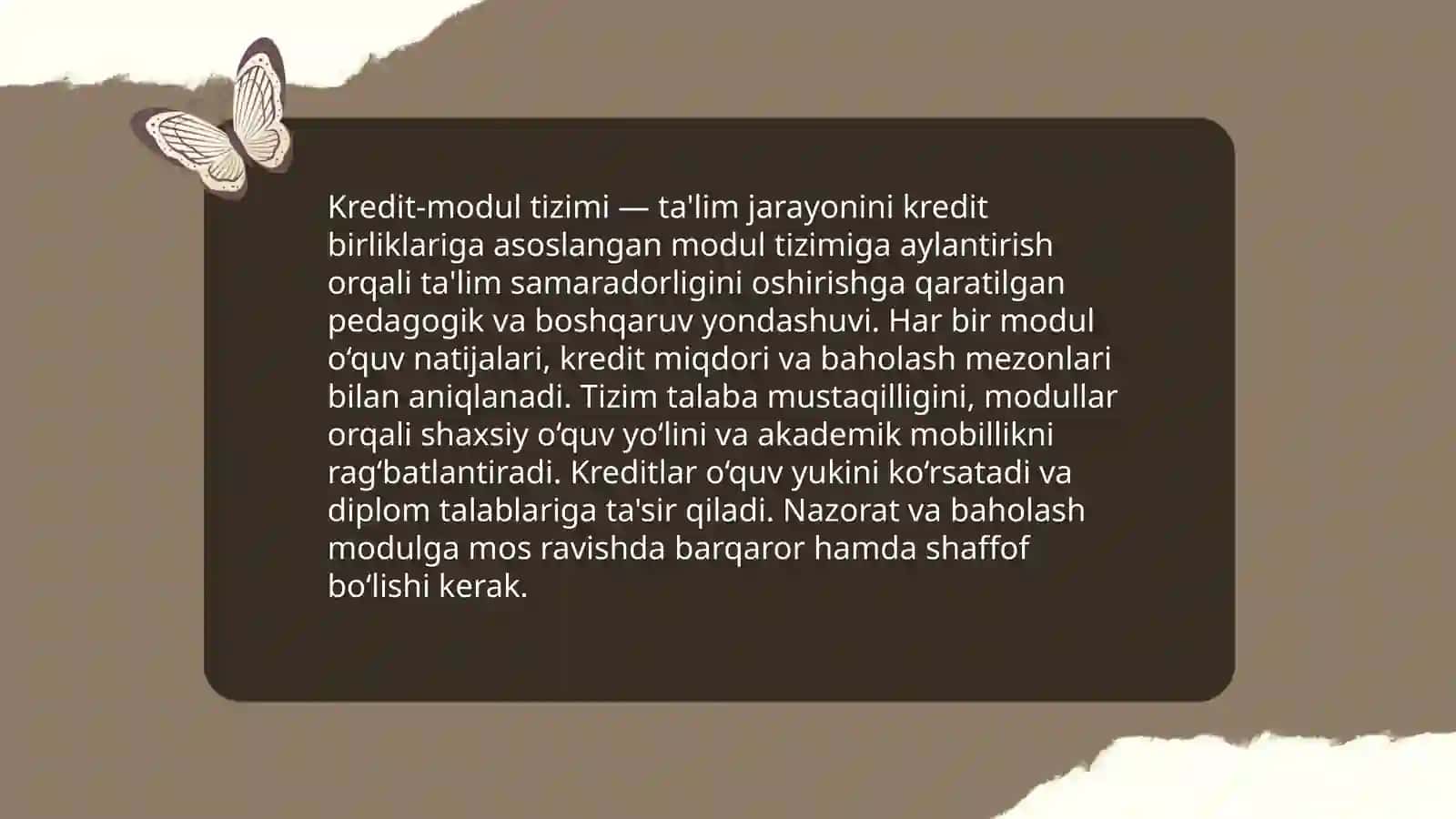 Kredit-modul tizimi haqida tushuncha 3