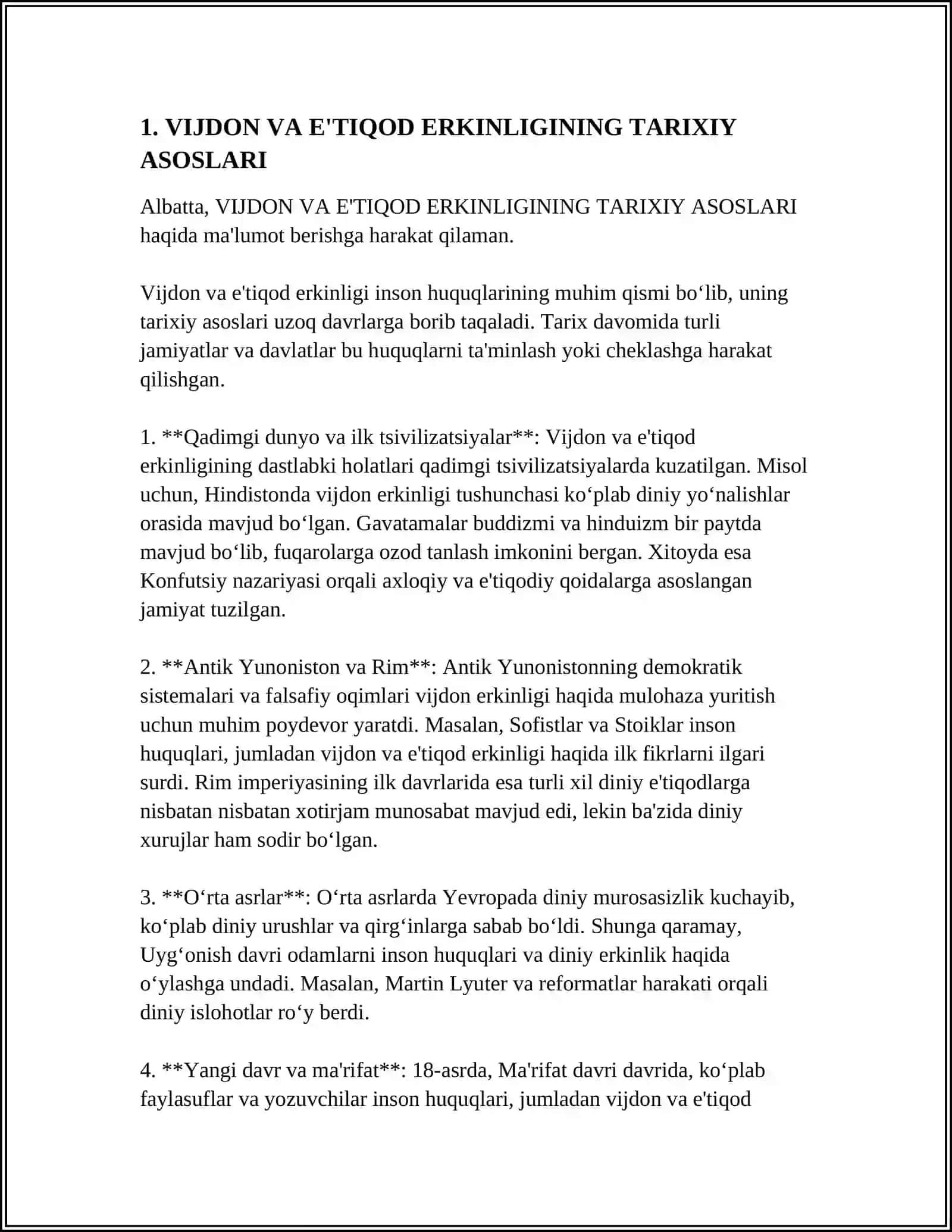 VIJDON VA E'TIQOD ERKINLIGINING TA'RIFI 3