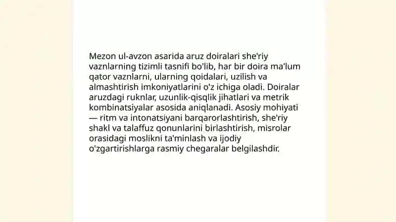 Mezon ul avzon asaridagi aruz doiralari haqida 3