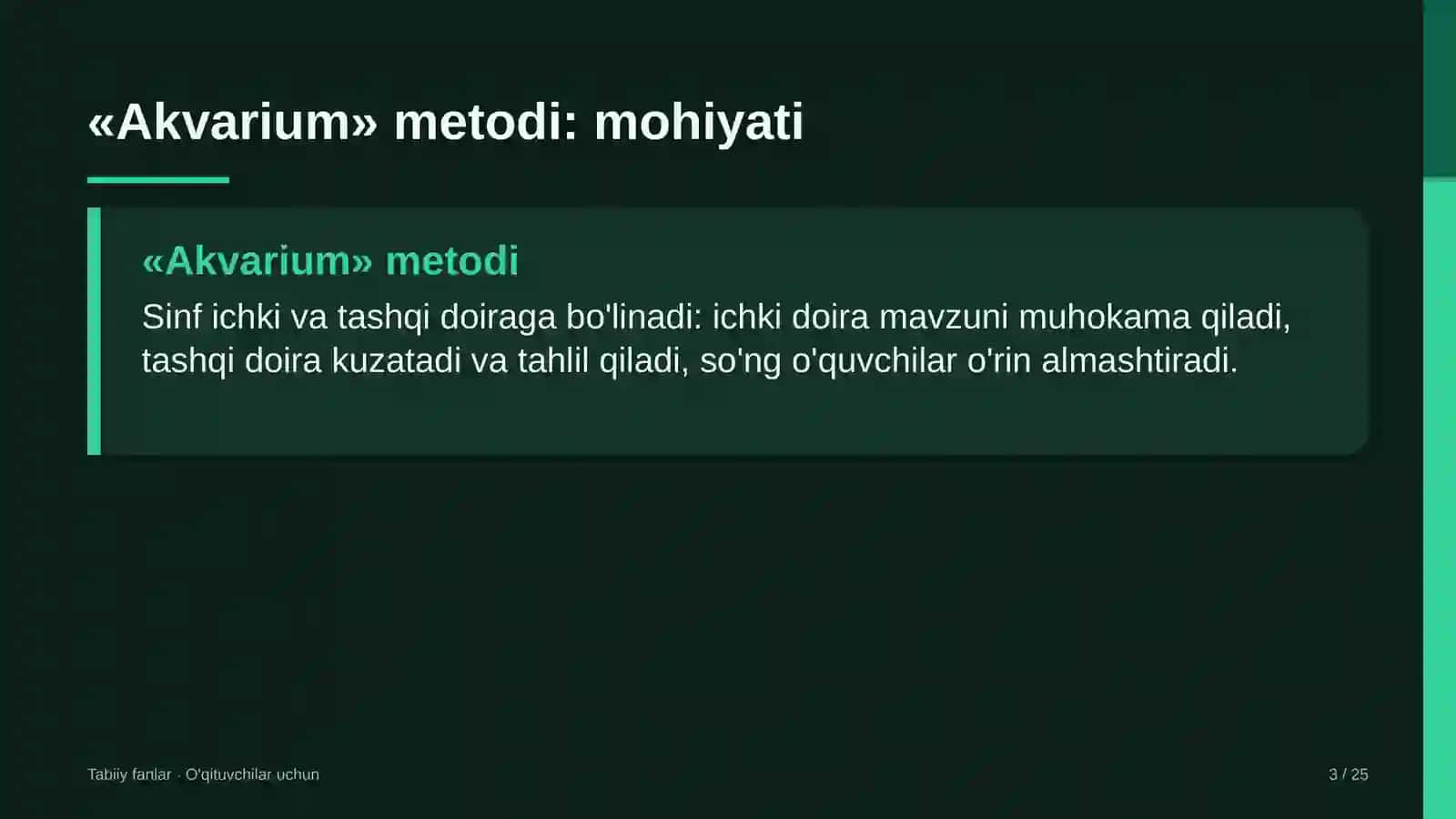 tabiiy fanlar darslarida akvarium metodidan foydalanish 8970 3