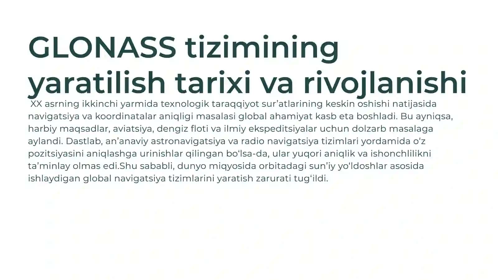 Glonnassning geodezik imkoniyatlari 3