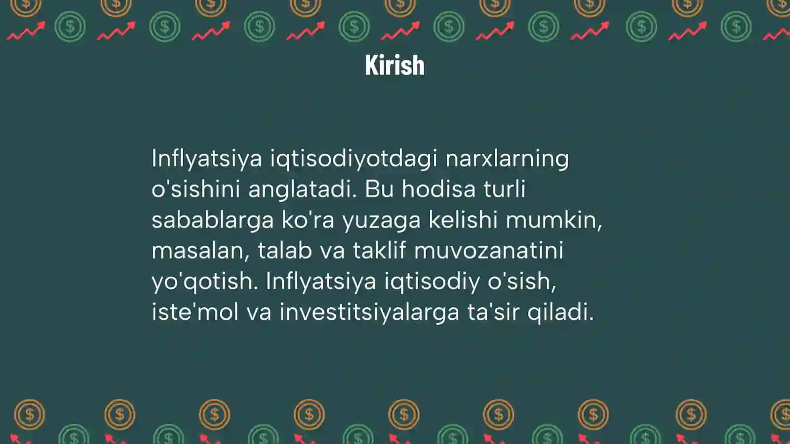 Inflyatsiya: sabablari, turlari va iqtisodiyotga tasiri 3