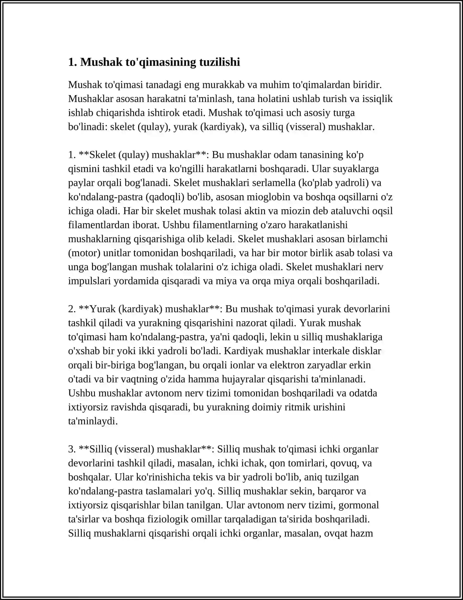 MUSHAK TO'QIMASING TASNIFI 3