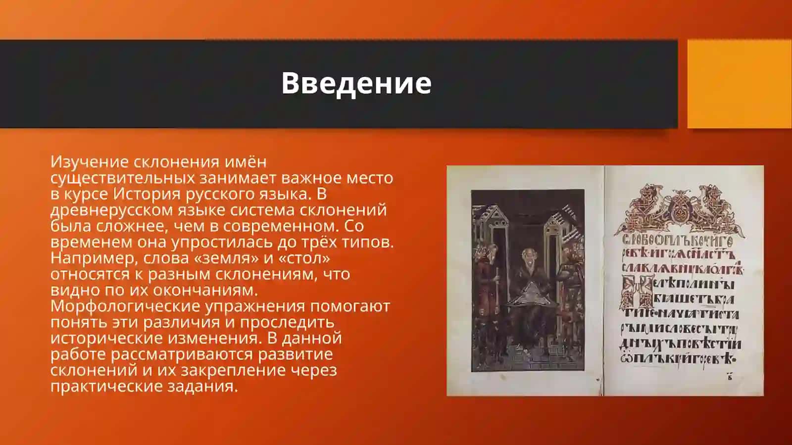 Морфологические упражнения на определение типов склонения имён существительных. 3