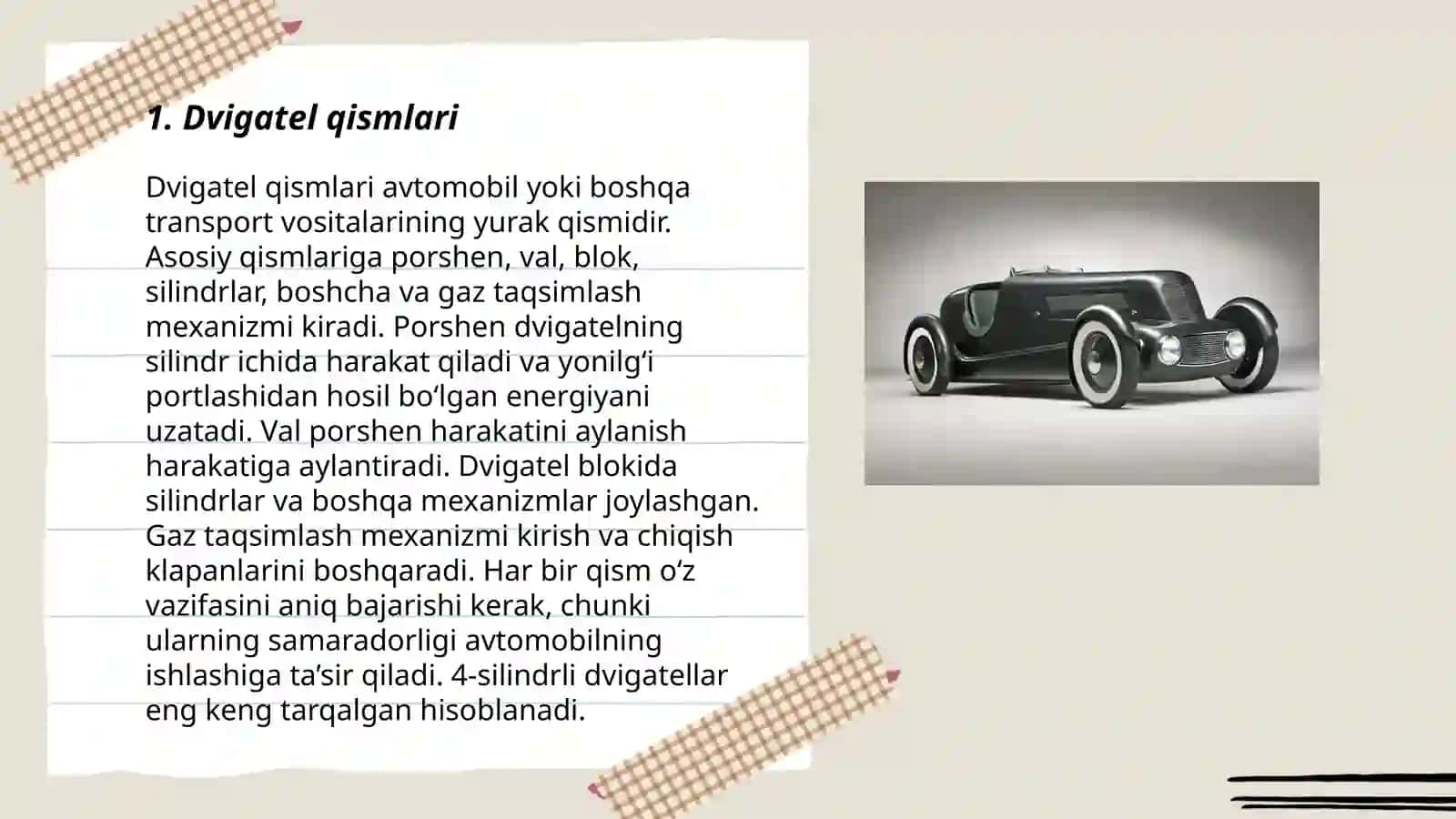 Dvigatel qismlari 3