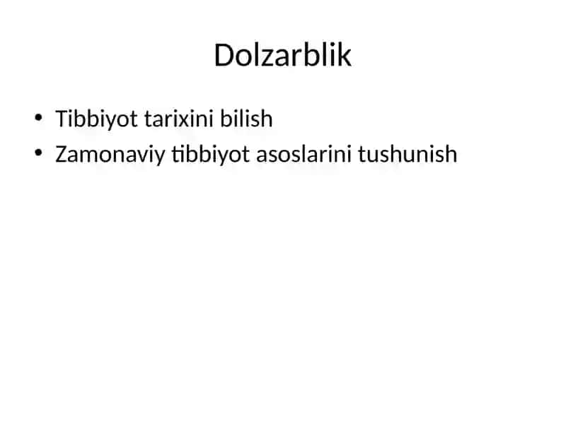 Oʻzbekiston va jahon tibbiyoti tarixi 3