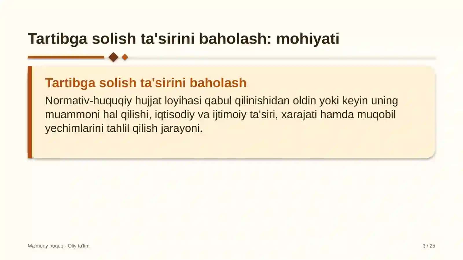 startaplarda normativ huquqiy hujjatlarning tartibga solish ta'sirini baholash 7329 3