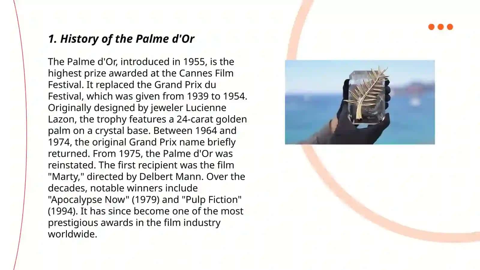 The Palme d'Or 3