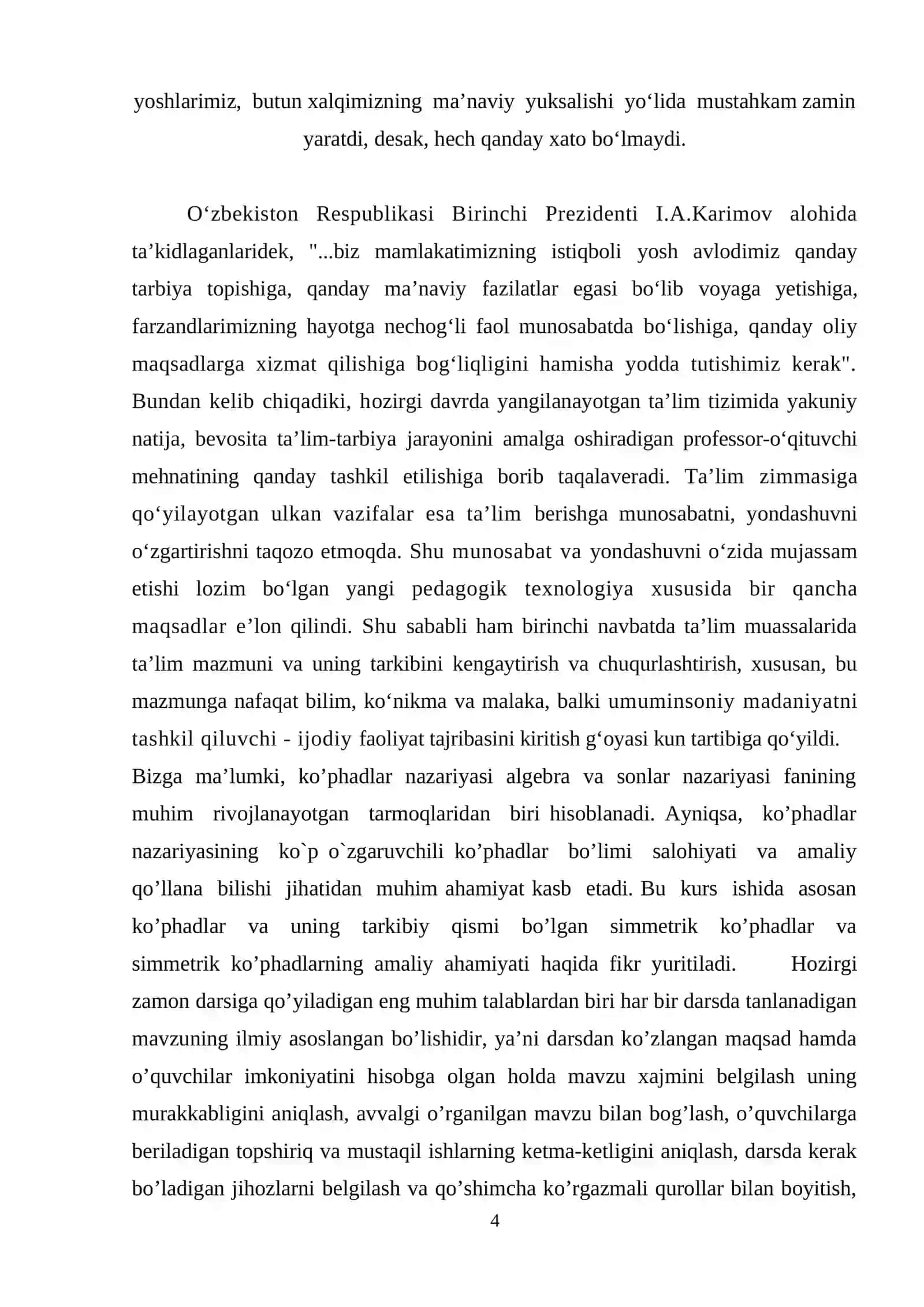 SIMMETRIK KO’PHADLIKLAR 3