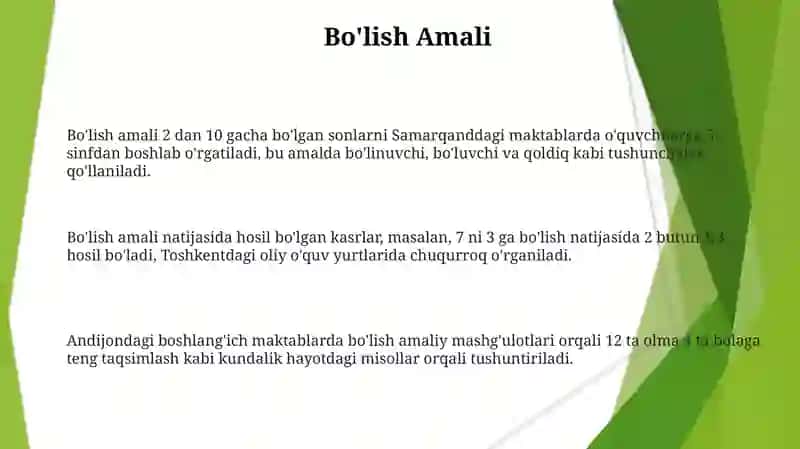 Toplamlar tushunchasi ular ustuda amallar konspekt 3