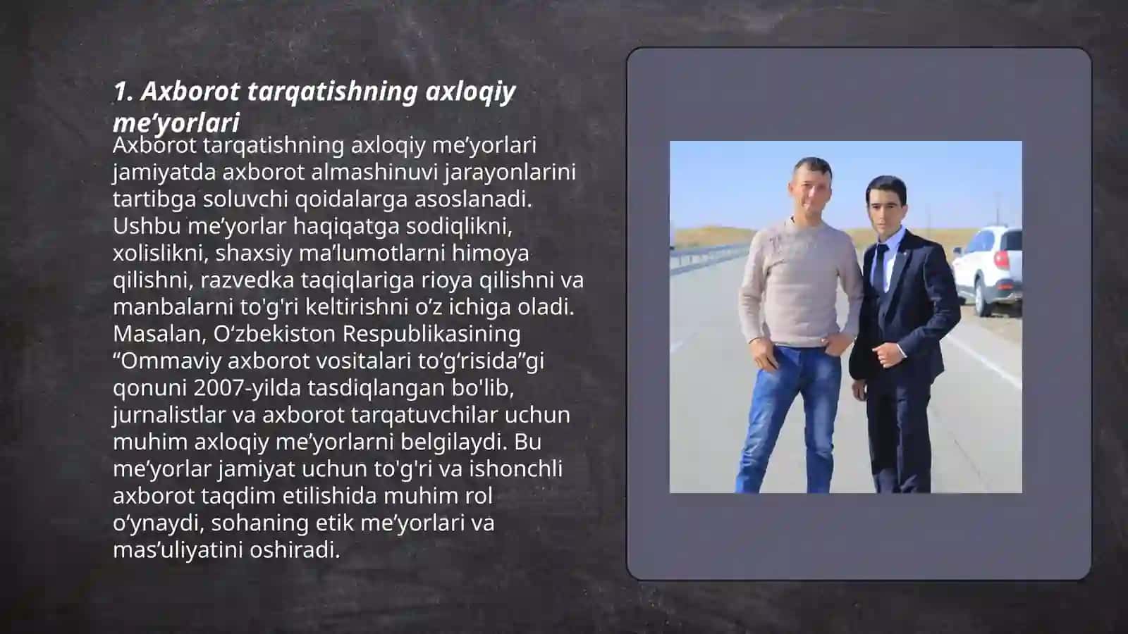 Axborot tarqatishning axloqiy me’yorlari 3