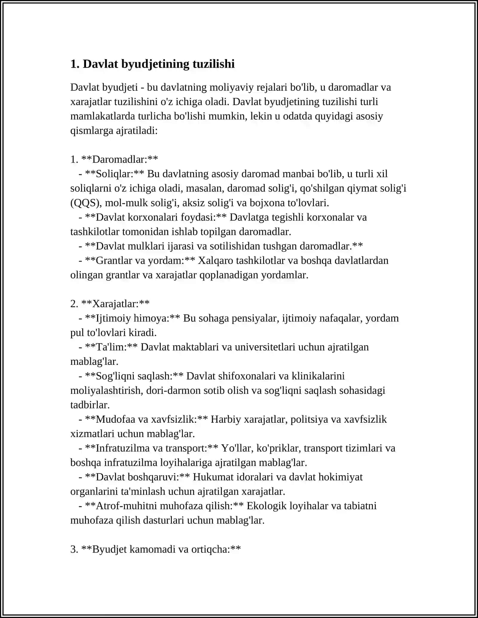 DAVLAT BYUDJETI HOLATI TAHLIL VA TUSHUNCHALARI 3