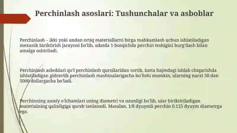 Parchinlash togrisida tushunchalar va asbob uskunalar 3
