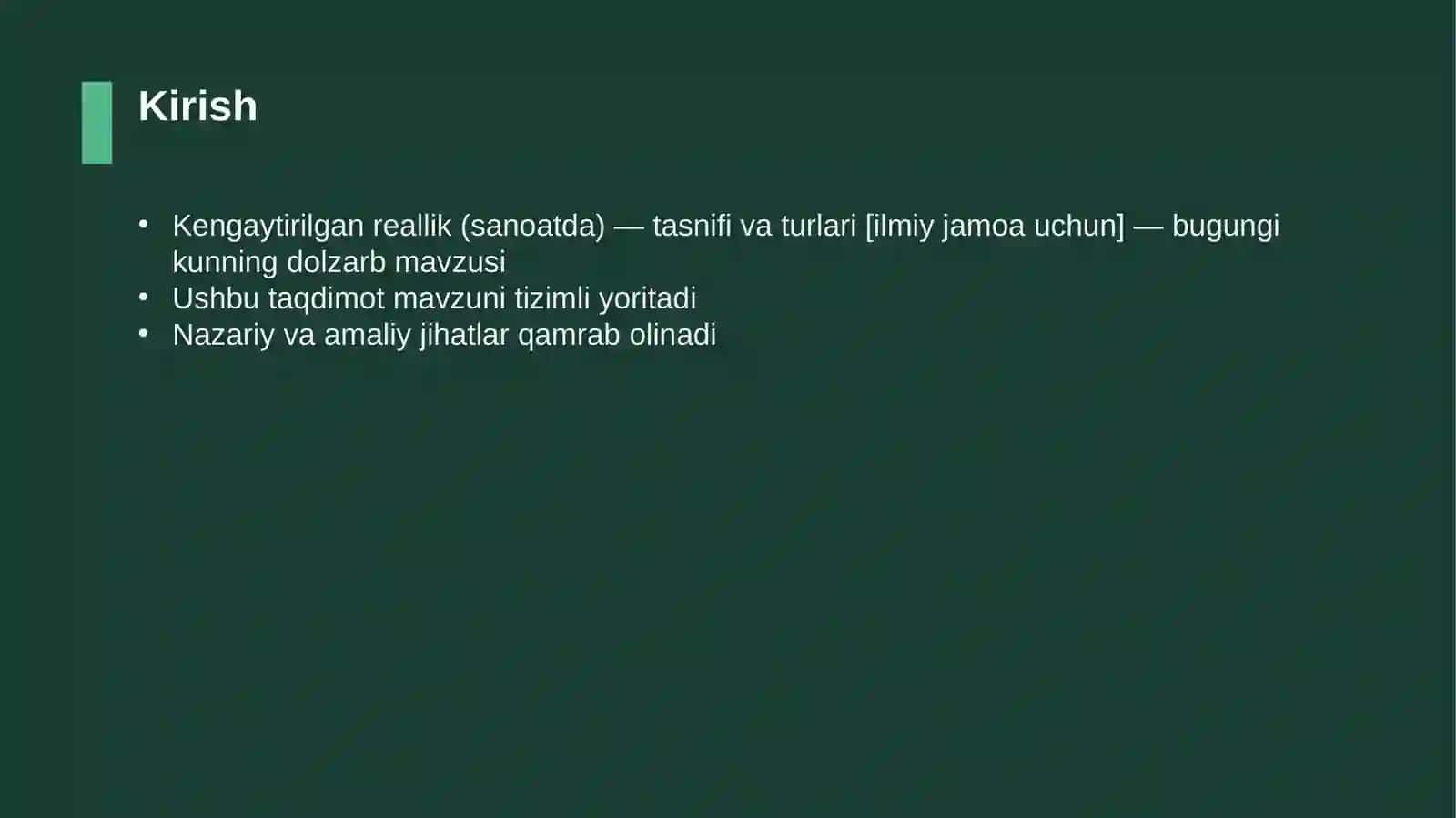 Kengaytirilgan reallik (sanoatda) — tasnifi va turlari [ilmiy jamoa uchun] 3