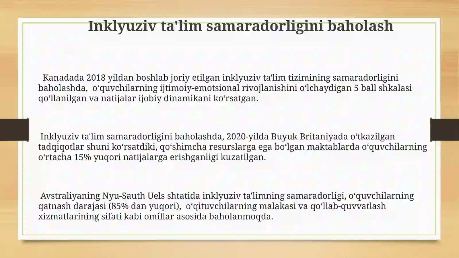 Inklyuziv Ta'limni Joriy etishdagi Chet Davlatlar Tajribasi 3