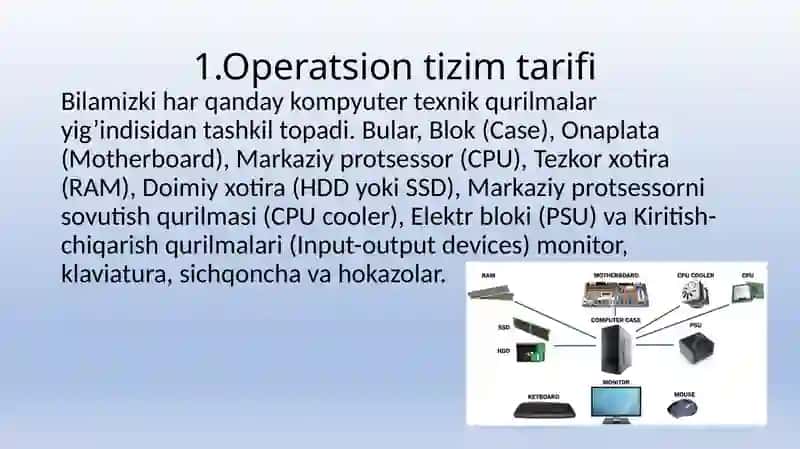 Operatsion tizim tarifi 3