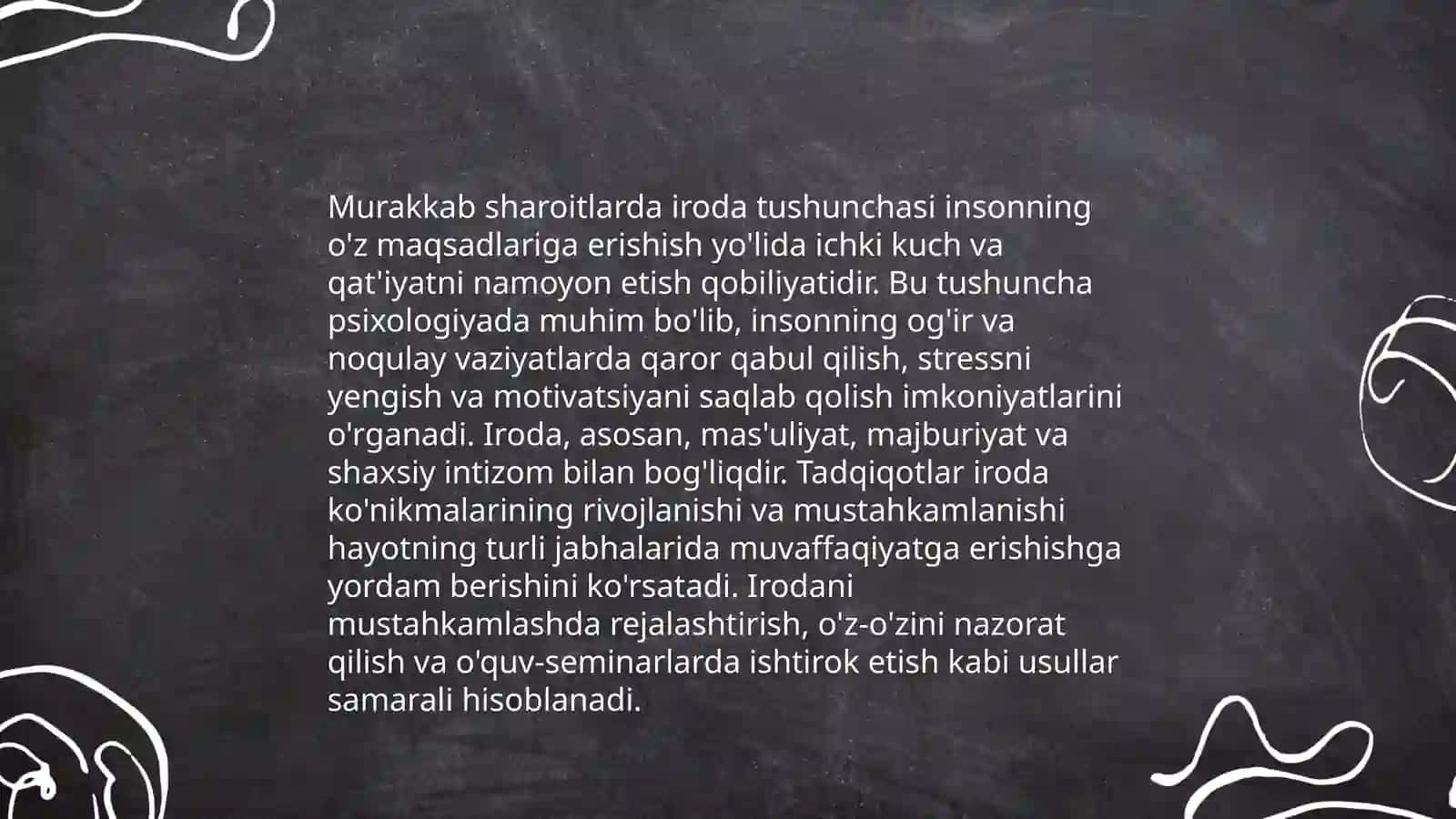 Murakkab sharoitda irodaning namoyon bo'lishi 3